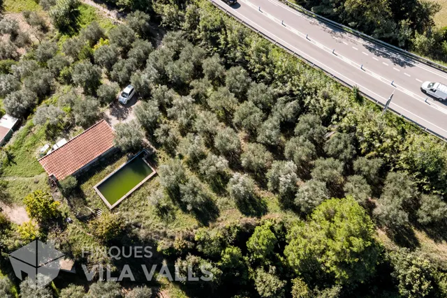 Finca rústica de 19.000 m2 con casa, olivos y pozo en Caldes de Montbui — 19