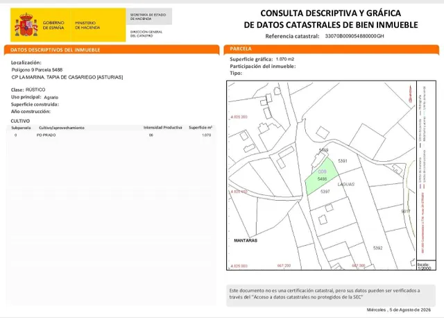 PARCELA EDIFICABLE DE 1.070 m2 – MÁNTARAS (TAPIA DE CASARIEG - foto 4