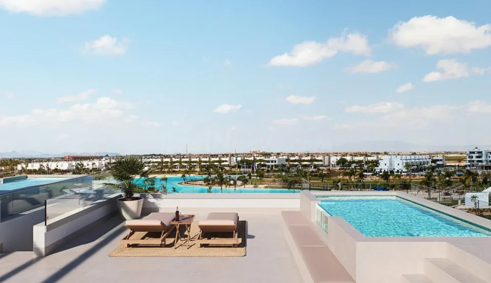 Apartamentos de lujo de nueva construcción en venta en el complejo Santa Rosalia Lake and Life Resort, en Murcia