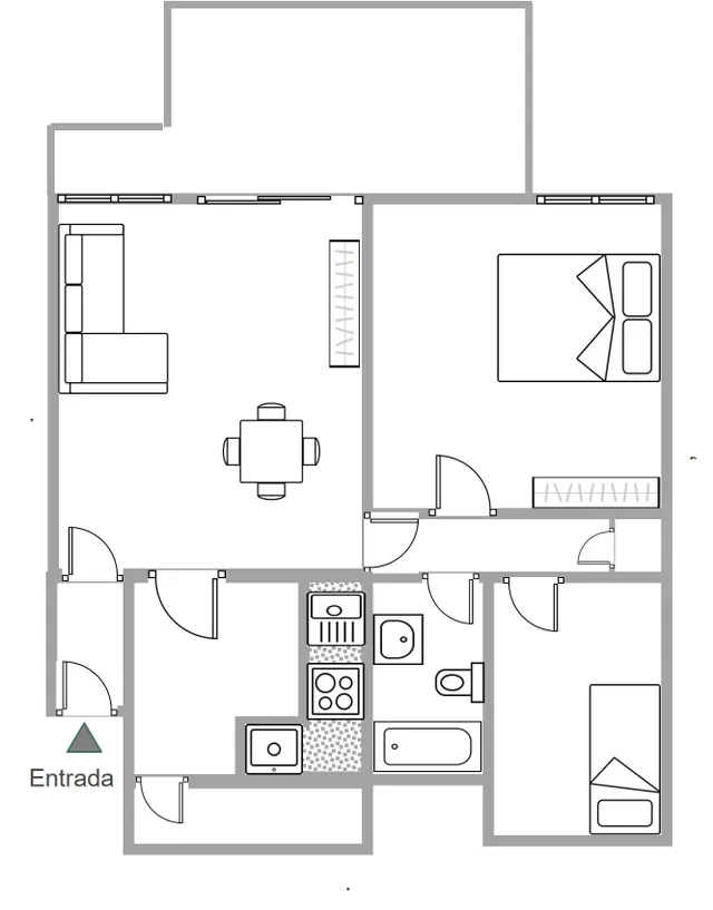 ÁTICO CON 2 habitaciones Y TERRAZA — 19