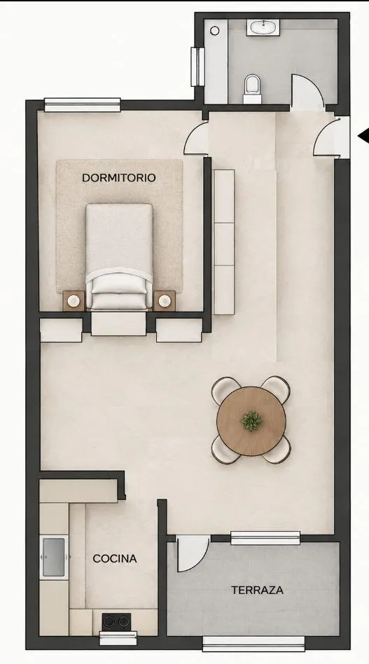 APARTAMENTO DE 1 DORMITORIO EN PLAYA DEL CURA — 8