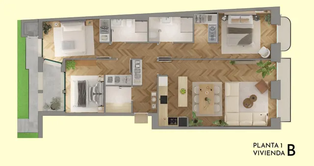 Piso 3 habitaciones 894m² en venta - Centro - Areal — 21