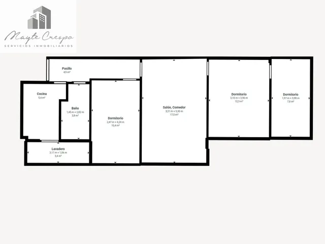 Piso de 87 m2 con 3 dormitorios en Pedro Antonio de Alarcón 27, junto a Recogidas — 50