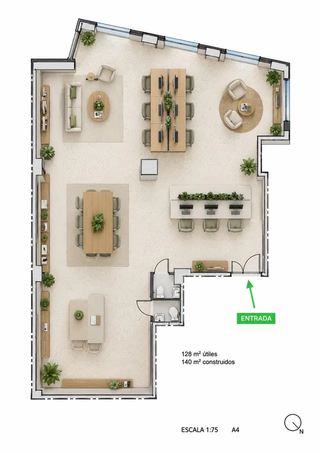 Loft industrial de 140 m2 para estudio creativo u oficina en - foto 2