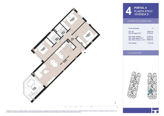 Ático 3 habitaciones 116m² en venta - EL MORCHE — 35