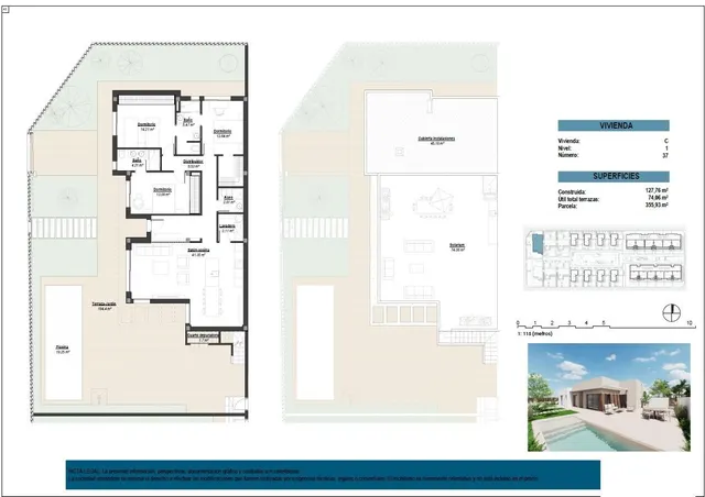 Villa de una planta con 3 dormitorios y solarium en Los Alcazares. — 12