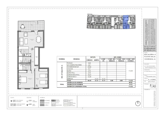 Obra Nueva Vivienda Planta Baja tipo A Escalera IV con jardines y piscina en zonas comunes, le corresponde una terraza de uso exclusivo de 16,13 m2 dando a la piscina — 3