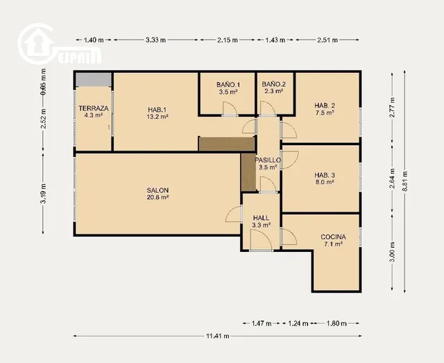 GRUPO GESPAIN OFRECE PISO EN VENTA EN PUERTA DEL ANGEL - foto 2