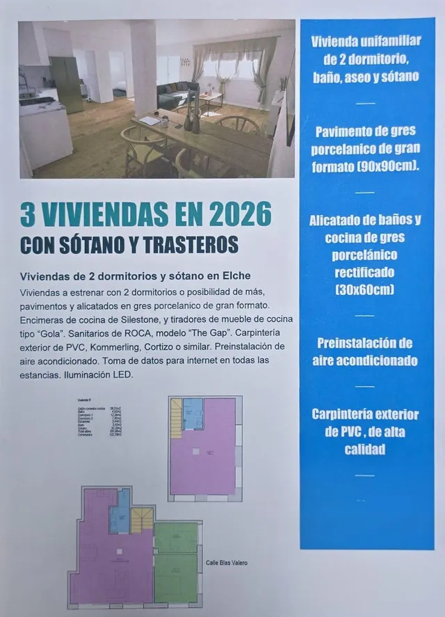 VIVIENDAS A ESTRENAR EN PLANTA BAJA CON ZONA AUXILIAR (tipo  - foto 3