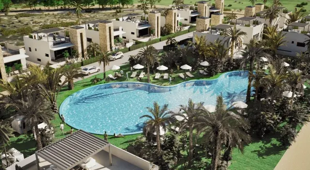 Villa en Mazarrón . Tres dormitorios, solárium, semisótano y piscina comunitaria — 4