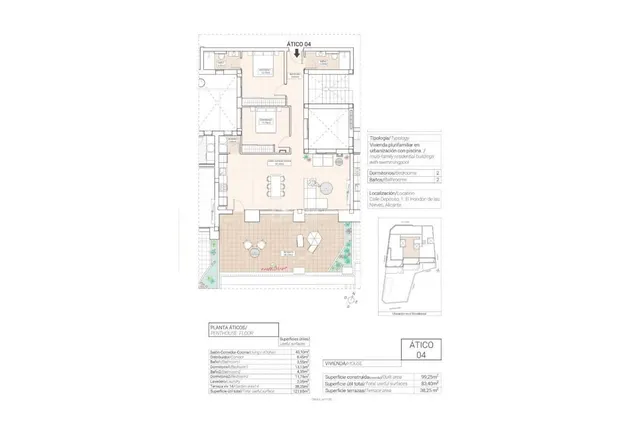 Apartamento 2 habitaciones 93m² en venta - Pueblo 6 — 9