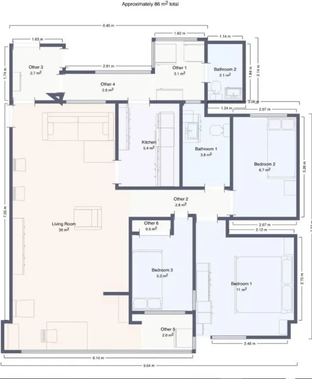 Apartamento 3 habitaciones 95m² en venta - Centro — 30