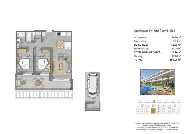 Apartamentos de nueva construcción a 250 m de la playa de Los Narejos, en Los Alcázares — 12