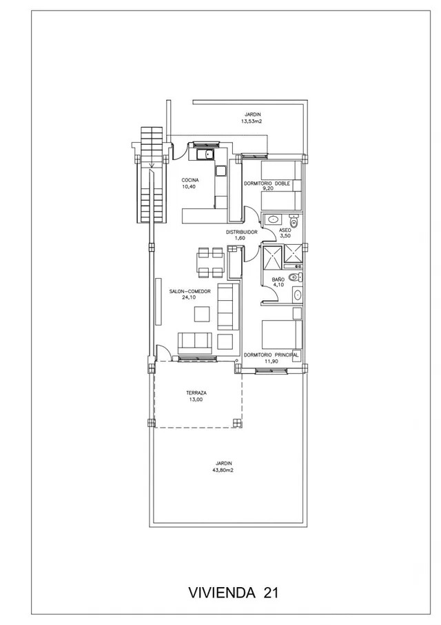 Bungalow Planta Baja 2 habitaciones 75m² en venta - Bellavista — 38
