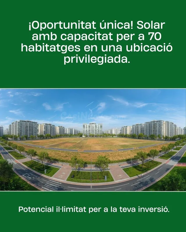 Se vende solar edificable en Parc de L'Aigua - Lleida.