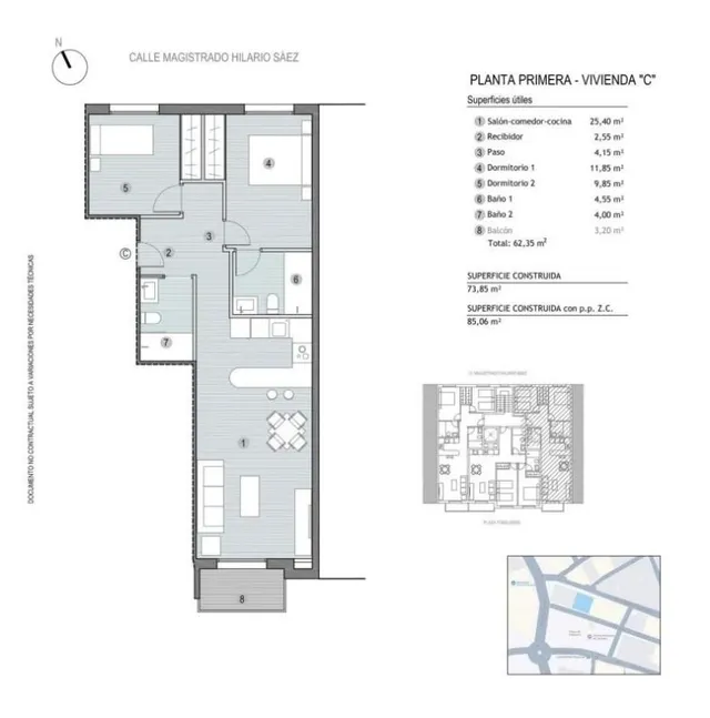 Apartamento 2 habitaciones 83m² en venta - Centro — 13