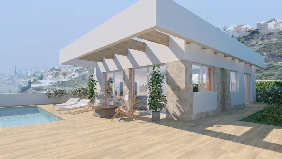 PRECIOSA VILLA DE 3 DORMITORIOS CON VISTAS AL CAMPO DE GOLF EN ROJALES
