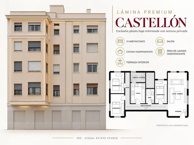 Exclusiva planta baja reformada con terraza privada en castellon!! — 31