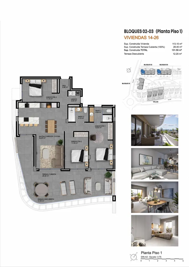 Apartamento 3 habitaciones 131m² en venta - Camporrosso village — 36