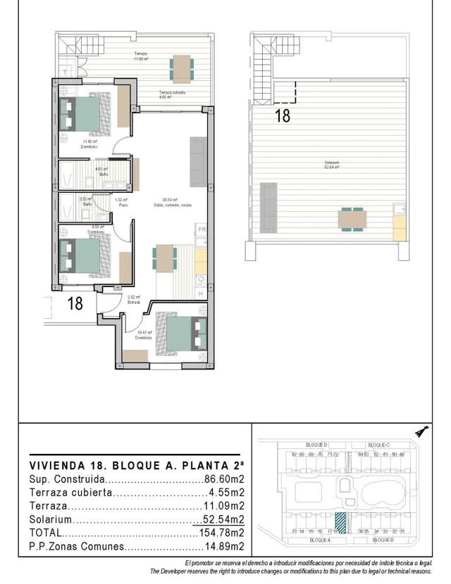 Modernos apartamentos de nueva construcción en San Cayetano, Torrepacheco, Murcia — 22