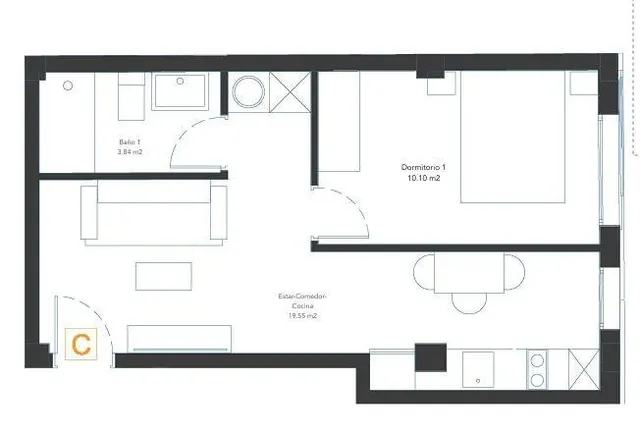 Piso 1 habitación 39m² en venta - Puerto - foto 3