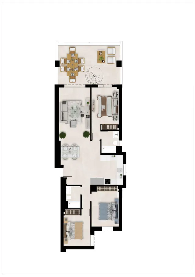 Apartamento de 3 dormitorios y 2 baños cerca de Estepona Golf — 26
