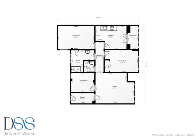 Amplia vivienda de 3 habitaciones en el centro de Irún — 33