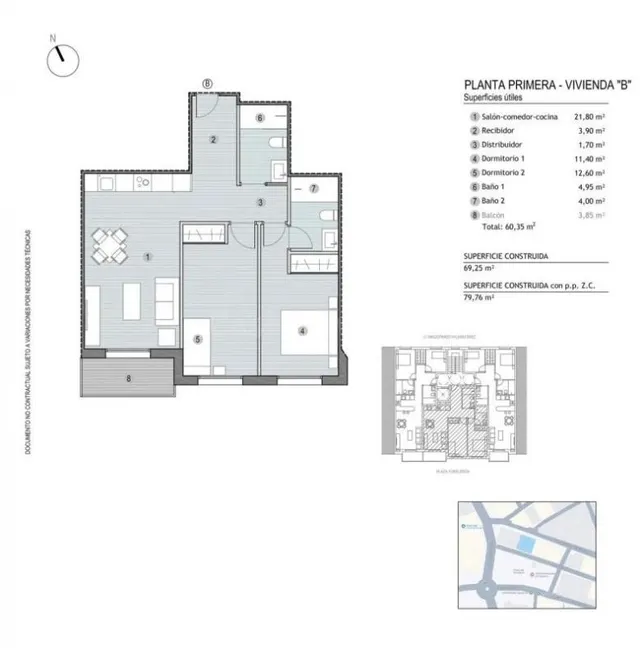 Apartamento 2 habitaciones 83m² en venta - Centro — 17