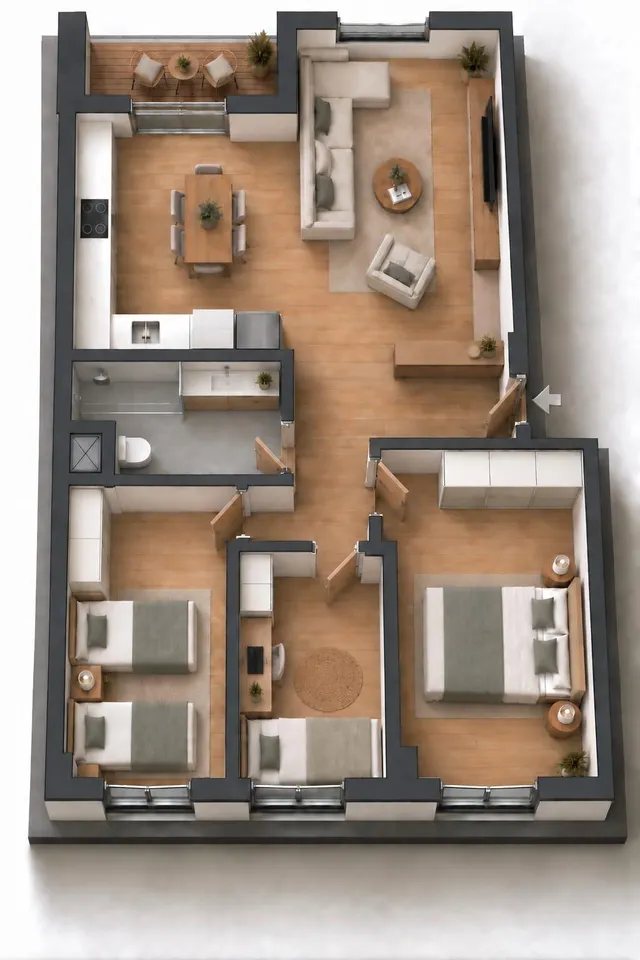 4º PISO EN ELDA SIN ASCENSOR CON REFORMA INTEGRAL INCLUIDA EN EL PRECIO – 3 habitaciones, BALCÓN Y COCINA AMERICANA — 29