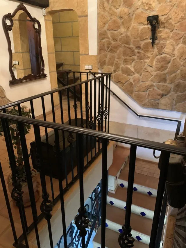 Villa de estilo mallorquín con amplio jardín de pinos en Cala Vinyes — 14