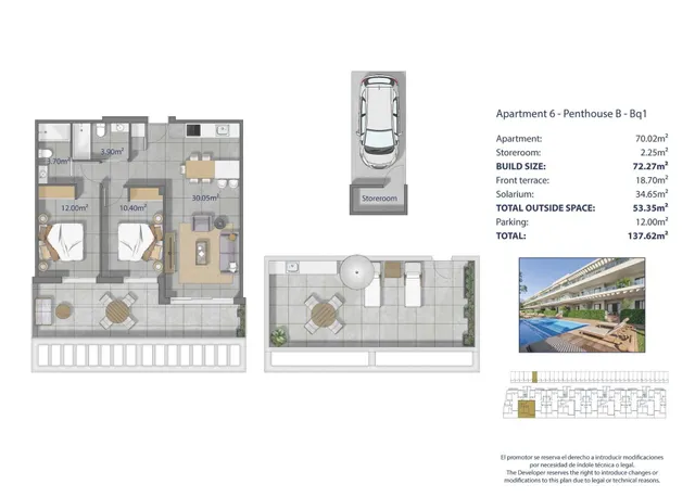 Ático 2 habitaciones 72m² en venta - Los Narejos-Punta Calera — 13