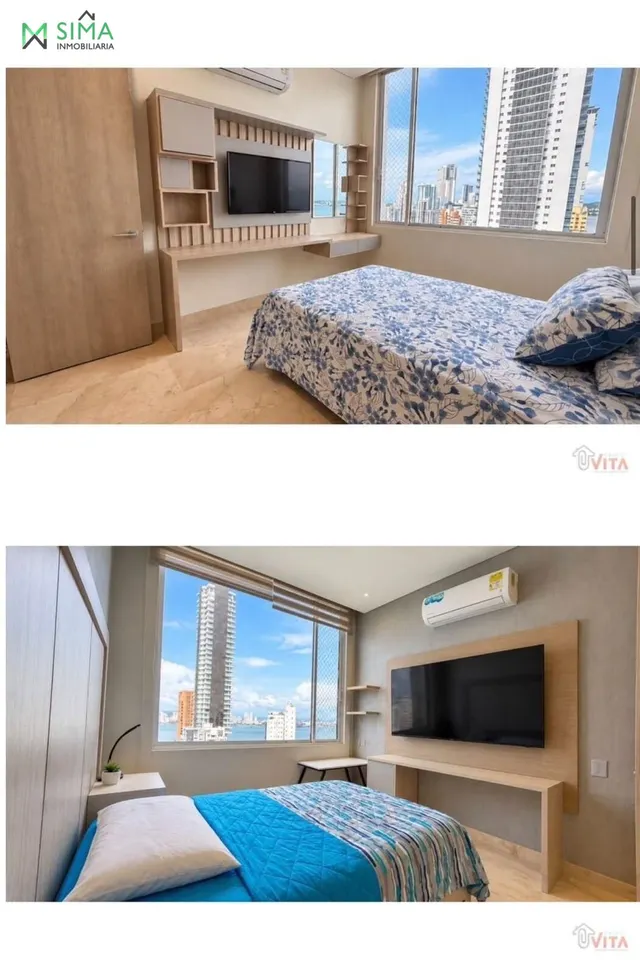Apartamento amoblado en venta en Bocagrande | Elegancia y vista panorámica a la bahía — 6