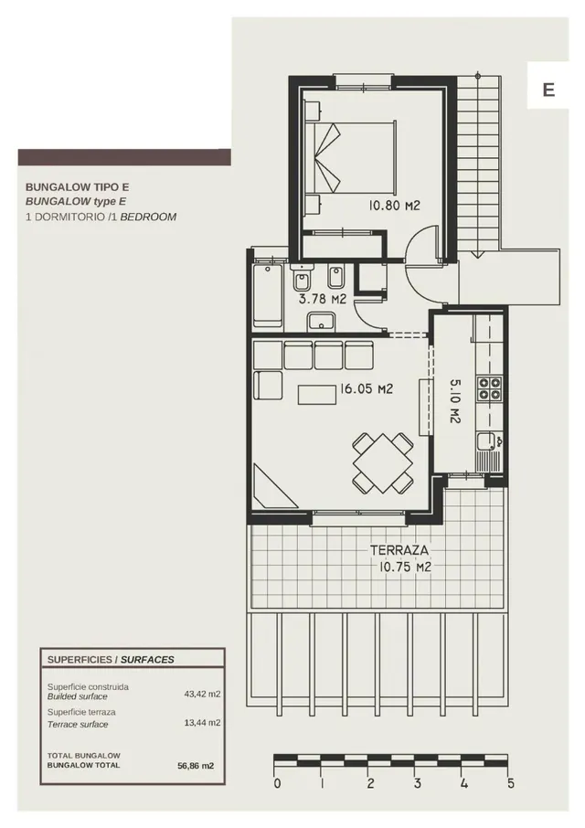 Bungalow 1 habitación 43m² en venta - Cometa-Carrió — 17