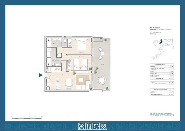 Ático 2 habitaciones 74m² en venta - El Zabal-Santa Margarita — 28