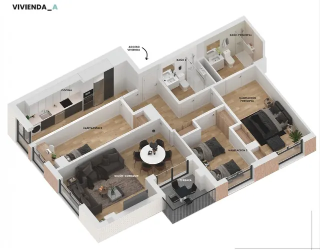 RESIDENCIAL IROKO - PROYECTO DE OBRA NUEVA CON VIVIENDAS DE 3 DORMITORIOS — 8