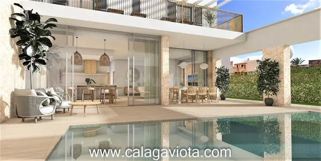 Moderna casa de pueblo con piscina