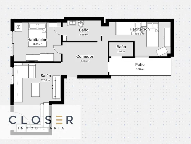 Piso 2 habitaciones 80m² en venta - Altozano — 30