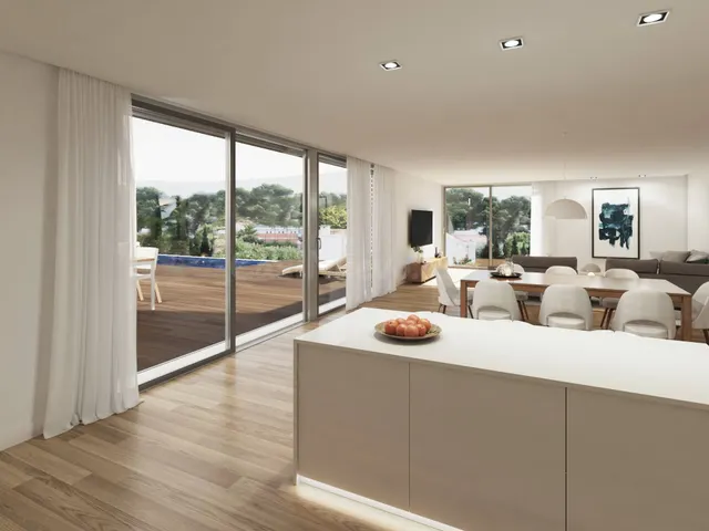 Solar con proyecto de villa contemporánea y vistas al mar en - foto 5