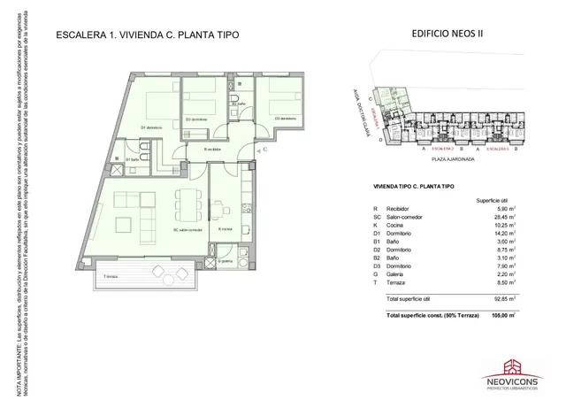 Nueva Promoción de viviendas de 3 dormitorios con terrazas a