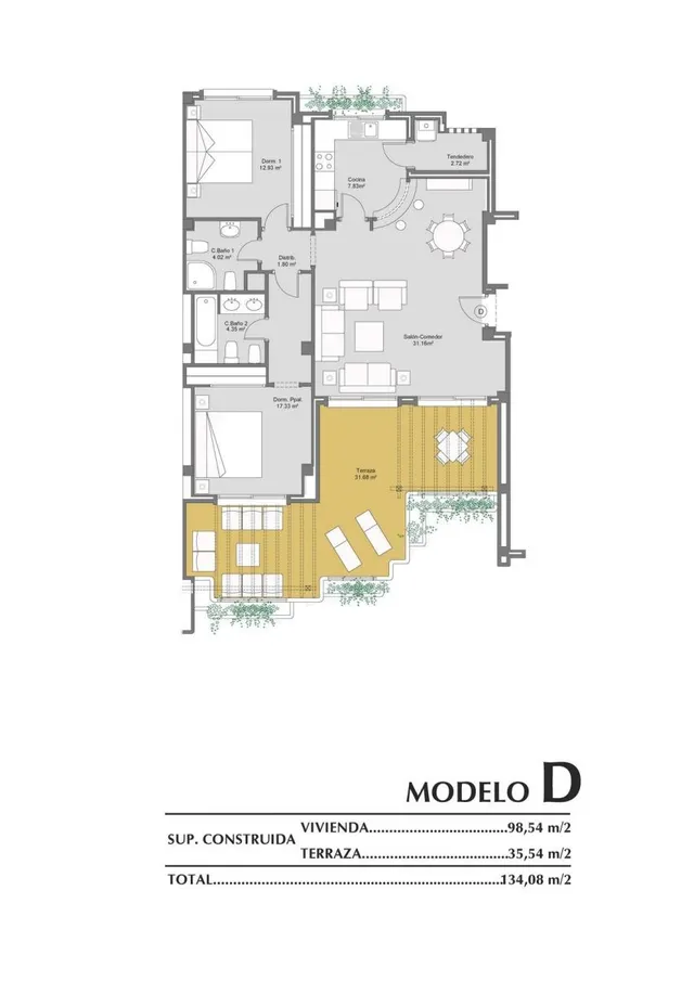 Ático 2 habitaciones 109m² en venta - Las Filipinas — 24