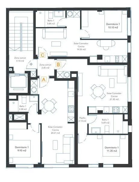 Piso 1 habitación 39m² en venta - Puerto - foto 4