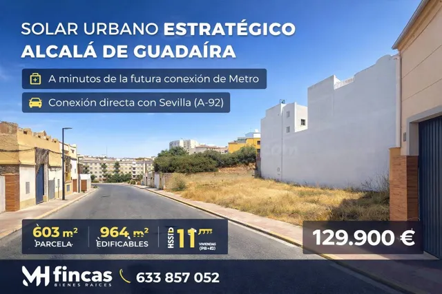 Solar urbano en zona prime de Alcalá de Guadaíra: listo para