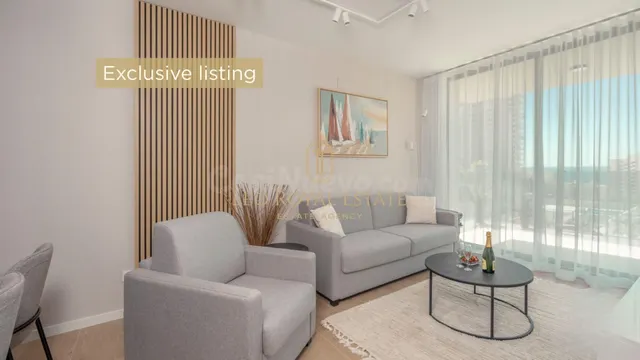 Apartamento de 1 dormitorio con vistas al mar en Torre Sakur