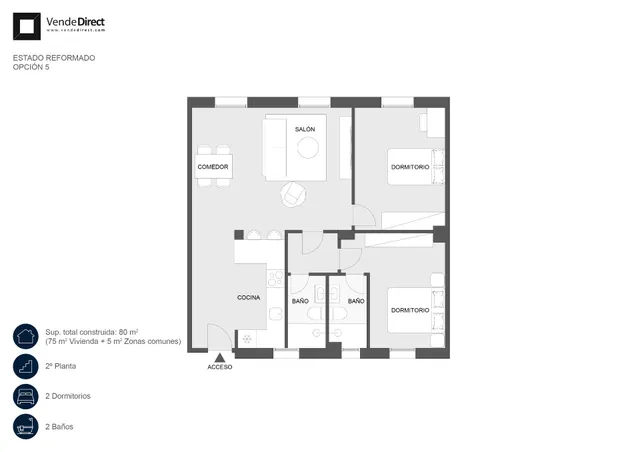 Piso 3 habitaciones 80m² en venta - Ventas — 34