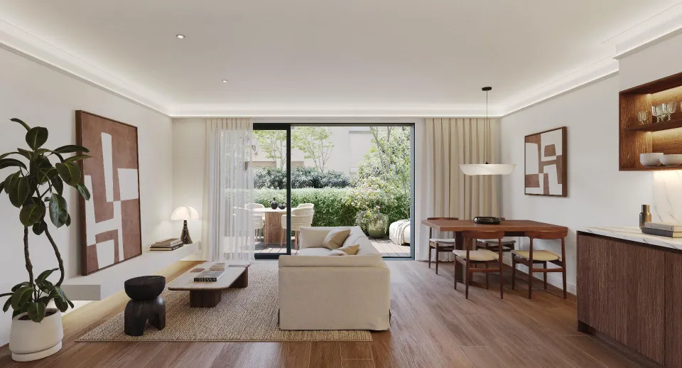 Planta baja de dos habitaciones con piscina comunitaria en El Molinar, Obra Nueva