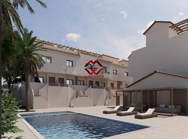 Casas adosadas de nueva construcción con vistas al mar en Po