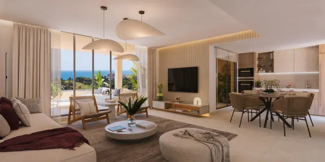 PISO A ESTRENAR, con 2 Dorm. y Amplia Terraza, en Golf Torrequebrada, espectaculares VISTAS AL MAR y al GOLF!! — 3