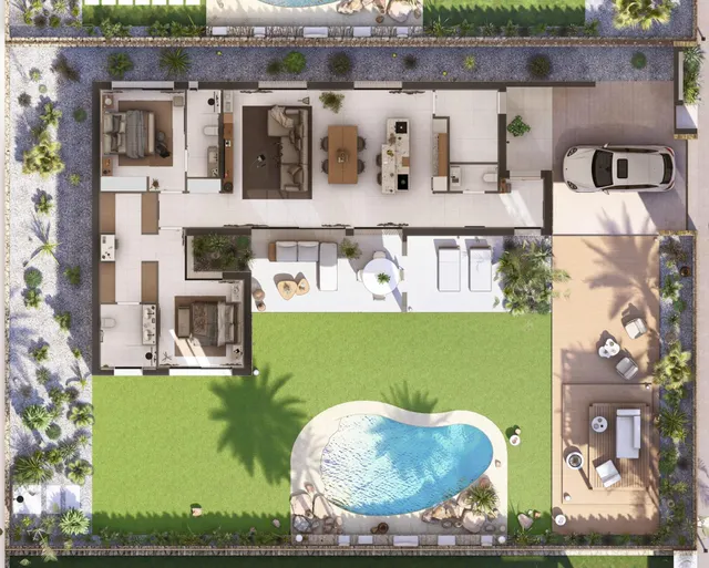 Villas contemporáneas de una sola planta en Altaona Golf Resort Murcia — 29