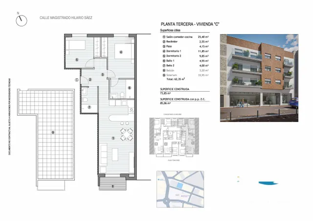 Ático 2 habitaciones 83m² en venta - Centro — 16