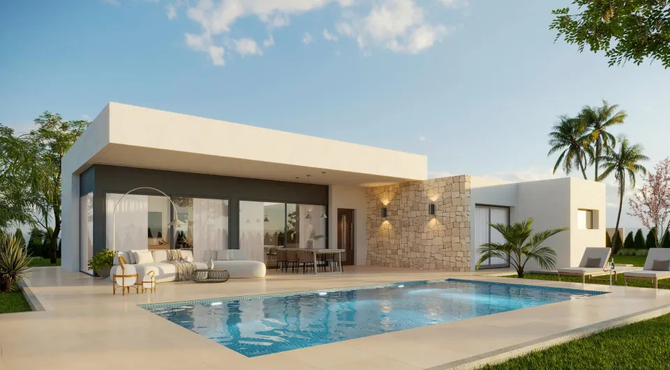 Villas de obra nueva situadas en término de Aspe.